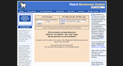 Desktop Screenshot of findabiomimeticdentist.com