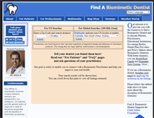 Tablet Screenshot of findabiomimeticdentist.com